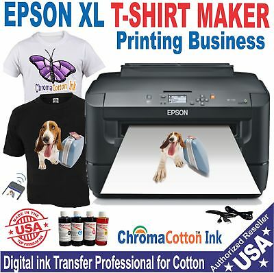 EPSON PRINTER XL11X17 + COMPLETE KIT COTTON PRINT T-SHIRT MAKER NO RETURN  NEW